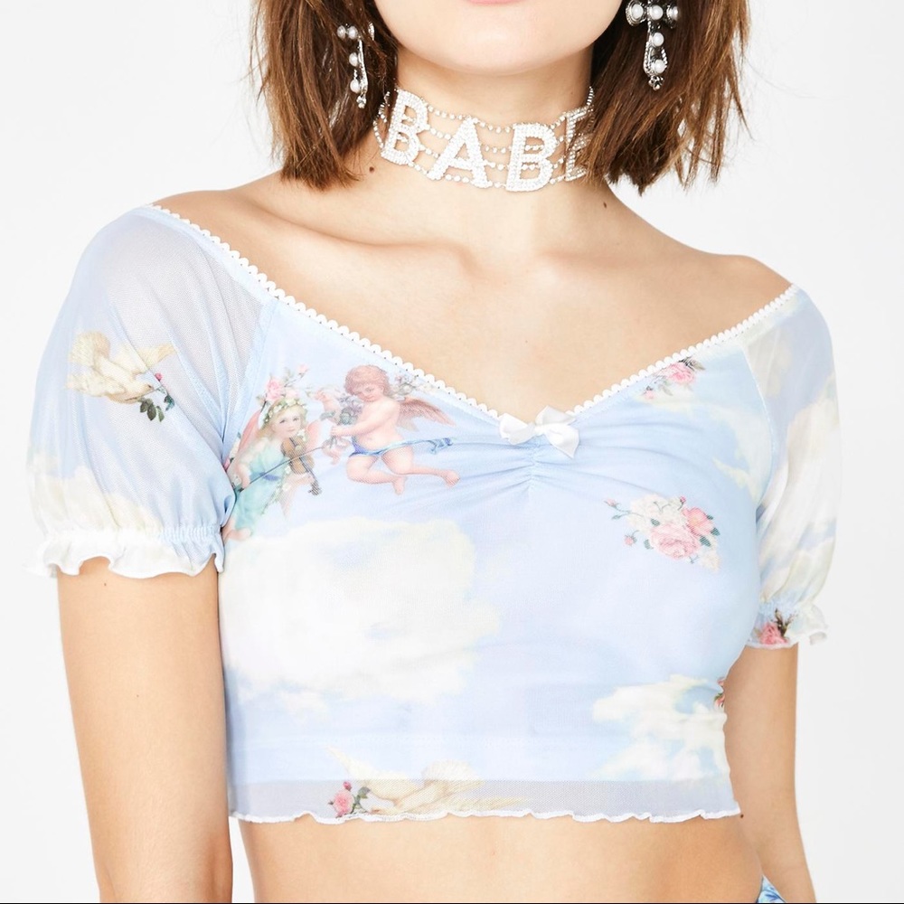 SOLD: Sugar Thrillz Celestial Sass Crop Top
